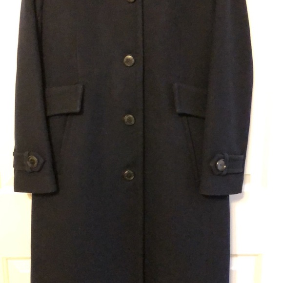 PENDLETON  LIKE NEW! classic ladies long wool coat, black/dark navy size 8 - Picture 3 of 15